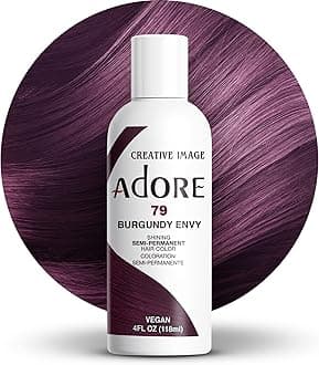4 Ounce, 079 Burgundy Envy: Adore Semi-Permanent Haircolor(118Ml) (4 Ounce, 079 Burgundy Envy)