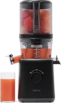 J2 Cold Press Juicer, Self Feeding for Hands Free Operation, Residue Free Chew Squeezer for More Juice, Less