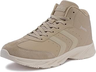 Joomra High Top Gym Shoes for Men Size 8.5 Teens Mid Walking Athletic Cool Sneakers Ankle Street Basketball Comfortable Footwear Khaki 42