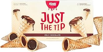 Kinki Just the Tip USA-Made Waffle Cone Mood Chocolates for Couples - 6 Pack (3 Servings) of Plant-Based Couples Chocolate Tabs to Enhance Performance, Increase Energy, & Improve Romantic Engagements