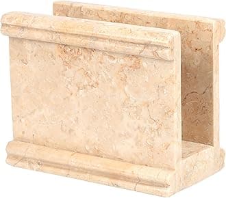 Luxury Handcrafted Natural Marble Napkin Holder – Solid Champagne Beige Stone, Elegant & Heavy-Duty, Perfect for Dining Table, Kitchen, Restaurants & Outdoor Gatherings