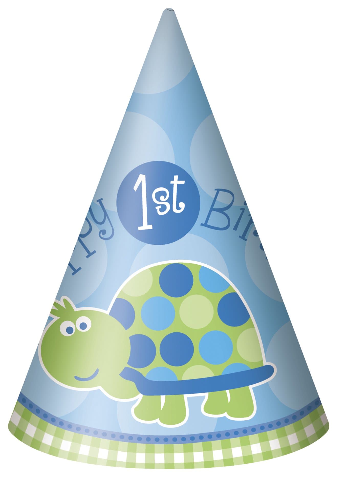 Unique First Birthday Turtle Party Hat 8 Pieces
