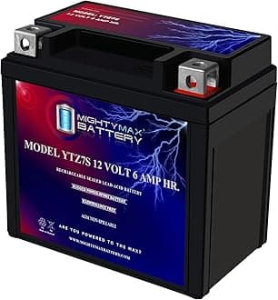 Mighty Max Battery YTZ7S - 12 Volt 6 AH, 130 CCA, Rechargeable Maintenance Free SLA AGM Motorcycle Battery