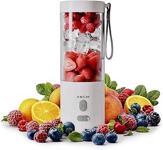 XECH Portable Blender For Smoothie And Juices Milk Shakes, Crushing Ice Fruit Juicer USB Rechargeable Battery 500 ML Hand Blender Built-in Jar (BlendX)
