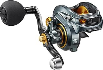 Alijoz Fishing Reel Size 300 Fishing Reel with Aluminum Frame for Low Profile and 33lb Drag Bait 5.9:1/8.1:1 Freshwater Saltwater Speed Ratio Double Handle