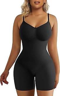 SHAPERX Women's Tummy Control Seamless Sculpting Thong Body Shaper Tank Top