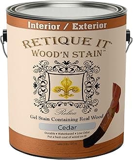 Retique It Wood'n Stain - Liquid Wood Gel Stain Interior/Exterior (128 oz (Gallon), 60 Cedar)