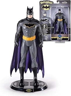 The Noble Collection DC Bendyfigs Batman - Officially Licensed 7.5in (19cm) DC Bendable Toy - Posable Collectable Doll Figures With Stand - For Kids & Adults - Gifts For Batman Fans