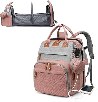 Baby Diaper Bags with Changing Station, Waterproof Diaper Bag Backpack for Moms Dads