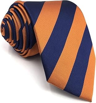 S&W SHLAX&WING Necktie for Men Striped Ties Green Yellow Blue for Business Suits