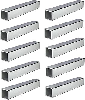 Stainless Steel Square Tubing Tube 25mm x 25mm x 1mm x 900mm, 1" x 1" x 1/25" x 35.43" Long, 10 Pack 304 SS Square Tubings 1mm Thickness Polished Finished from Bopaodao
