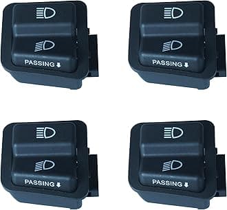 NIKAVI MS28 Dim/Dip 1 Way Switch With Passing Compatible Honda Activa (old model) / Dio (old model) (Pack of 4), Black