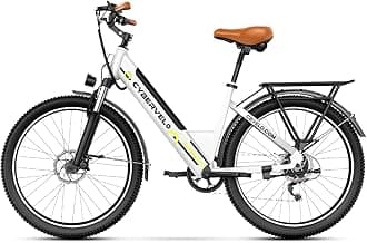 1000 Peak Electric Bike for Adults,up 80 Miles Removable Battery Ebike, 26" Electric E Bike with 7-Speed,Adult Electric Bicycles for Commute Beach Snow Womens/Man All Terrain
