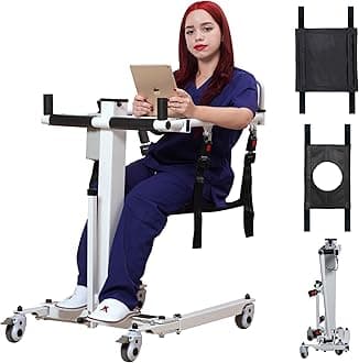 Electric Patient Lift Transfer Chair, Portable Patient Lift for Home Foldable Wheelchair Lift for car, Wheelchair to car Transfer Devices with 2 seat Cushion (Electric Patient Lift Transfer Chair)