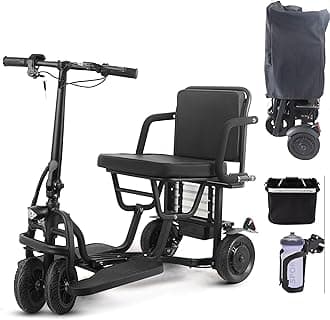 Airline Approved Mobility Scooter for 300lbs, 20 Miles Range, 9.3 mph,No Assembly Required, Light Weight Folding Mobility Scooters for Seniors Foldable Lightweight