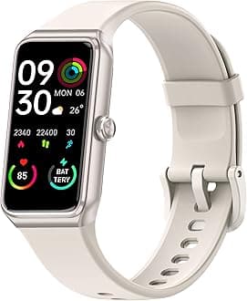 Fitness Tracker with 24/7 Heart Rate,Blood Pressure Sleep Tracking,104 Sports Modes Calories Smart Watch,IP68 Waterproof Step Counter Activity Trackers Pedometer for Android&iPhone Women Men (Beige)