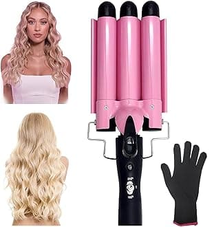 Coidak 3 Barrel Curling Iron, Waver Iron Adjustable 25mm Hair for Long or Short Heat Up Quickly Last Wand Women