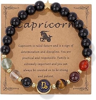 Zodiac Bracelets for Women 12 Constellations Healing Crystal Stone Beads Bracelet Birthday Zodiac Gifts Horoscope Spiritual Bracelet