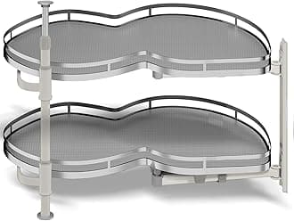 Blind Corner Cabinet Pull Out Organizer, Soft Close Swing Right Pull Out Cabinet Organizer 36inch, Corner Cabinet Lazy Susan for Corner Cabinet Blind Shelf, 2 Tiers Tray, Adjustable Height