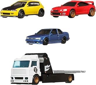 Premium Collect Display Sets with 3 1:64 Scale Die-Cast Cars & 1 Team Transport Vehicle, Collectors’ Favorites, 2 Sets in the Assortment for Collectors of All Ages