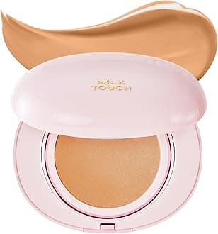 milktouch Cushion Foundation, 24H Flawless Skin, Radiant Shine, No Oxidation, Long-Lasting, Non-Creasing, 60% Hydrating Skincare Infused Korean, Stocking Stuffers, Christmas Gifts (26N Latte)