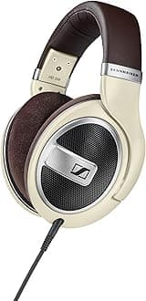 Sennheiser HD 599 Around-Ear Open-Back Around Ear Headphone - Ivory Color & Matte Finish (Pack of 1), Wired