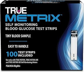 Self Monitoring Blood Glucose Test Strips, TRUE METRIX Family of Self Monitoring Blood Glucose Meters, Value Pack, 100 Count
