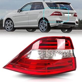 Outer Tail Light Assembly Fit for 2012 2013 2014 2015 Mercedes-Benz W166 ML350 ML550 Taillight, Rear Brake Light Lamps, With LED Bulbs, Replace for 1669063501 MB2804107 (Left Driver Side)