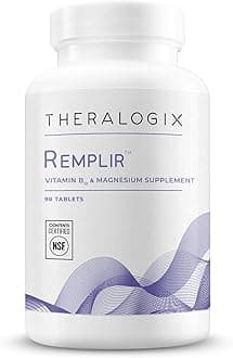 Remplir Nutritional Supplement - 90-Day Supply - B12 Vitamin & Chelated Magnesium Supplement - Supports Heart Health, Bone Health & More - NSF Certified - 90 Tablets
