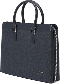 Briefcase Pro | Laptop Briefcase | Fits 16 Inch Laptop, 9L Capacity | Water-Resistant Nylon & Vegan Leather, 1.4 kg | Ideal for Work & Business Travel