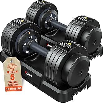 Adjustable Dumbbells Set of 2, 1 Hand Adjustable Weights Dumbbells Set, 5 in 1/10 in 1 Free Dumbbell with Anti-Slip Texture Handle, 25/55/80lb Pair Weight Set For Home Gym Suit both Men and Women