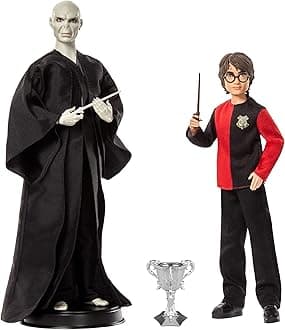 Harry Potter Collectible Doll 2-Pack, Gift Set with 12 Inch Voldemort Doll and 10.5 Inch Doll, with Film Inchspired Fashions and Wands