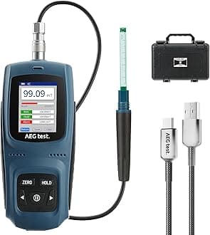 8103 Gauss Meter, Rechargeable Tesla Meter 0-2500mT, Transverse Probe, Magnetometer with Data Logging and Alarm, Magnetic Field Strength and Pole Tester, ±5% Accuracy for Factories, Workshops