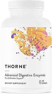 THORNE - Advanced Digestive Enzymes - Supplement with Pepsin, Ox Bile & Pancreatin for Indigestion & Constipation Relief - Minimizes Occasional Gas & Bloating* - Third-Party Certified - 180 Capsules