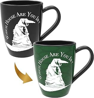WOW! STUFF Harry Potter Sorting Hat Mug - Slytherin | Heat Reveals The Hidden Hogwarts House | Thermal Pattern Change, Black