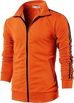 Mens Active Slim Fit Track Lightweight Jacket Zip-up Long Sleeve