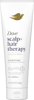 Density Boost Clarifying Foaming Scrub Scalp + Hair Therapy for gentle scalp exfoliation, with Vitamin B3, Zinc and 0% sulfates, 9 oz