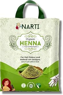 NARTI Henna Powder For Hair Growth 400G Care Soft|Organic Gi Certified Rajasthani Mehndi Hands And Feet|Colored,Clean Healthy & Bouncy Hairs|Herbal Mehandi (Pack Of 1) Also Known As Kali Mehendi,Green