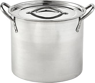 IMUSA 8 Quart Stainless Steel Stock Pot with Lid, Silver