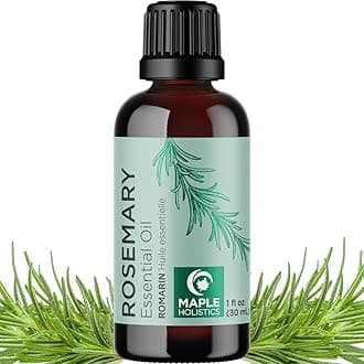 Pure Rosemary Oil for Hair Skin and Nails - 100% Pure Undiluted Rosemary Essential Oil with Dropper for Topical Uses Aromatherapy Diffusing and Home and Beauty DIYs - Vegan and Cruelty Free (1 Fl Oz)