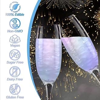 Edible Glitter - Luster Dust Edible for Cocktail Food Grade Drink Glitter for Cake Decorations, Easter Eggs, Baking, Macarons, Strawberries - 5g/Bottle (Iridescent Blue)