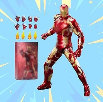 LonullyMege Ironman MK43 Action Figure-2022 New Released 7 Inch Deluxe Painting Exquisite Collection Movable Model Gift (MK XLIII)