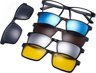 Magnetic 5Pcs Polarized Clip-on Sunglasses Plastic Frame for Night Driving