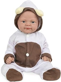Vollence 14 inch Silicone Baby Dolls Girl Weighted 3.57 lb,[NOT Vinyl],Silicone Full Body Reborn Lifelike Realistic Real Life Newborn Soft Babies with Feeding Accessories & Gift Box for Kids Age 3+