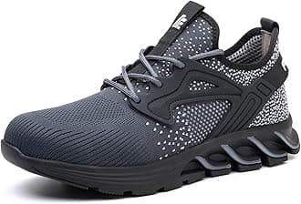 Steel Toe Shoes for Men Women Lightweight Cushion Sneakers Slip Resistant Safety Work Shoes Indestructible Sneakers