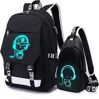 Asge Large Teens School Backpacks Waterproof Nylon Football Printing for 8-15 Years Boys & Girls