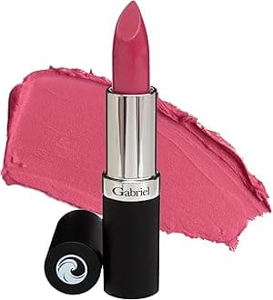 Lipstick (Mauve - Berry Pink/Cool Crème), Natural, Paraben Free, Vegan, Gluten-free,Cruelty-free, Non GMO, long lasting, Infused with Jojoba Seed Oil and Aloe, 0.13 Oz.