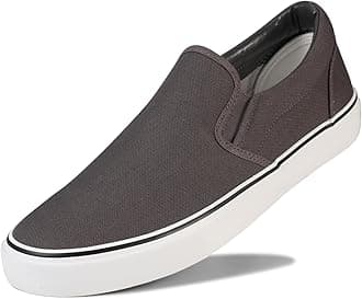 hello basicsMen's Sneakers Classic Low Top Slip On Shoes Wide Canvas Skate Loafers Sneakers with Soft Insole Causal Dress Shoes for Men Comfortable Walking Shoes Slip on Sneakers for Men