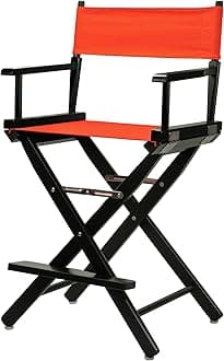 24-Inch, Black Frame/Orange Canvas : Casual Home Black Frame Canvas Director Chair, 24", Orange