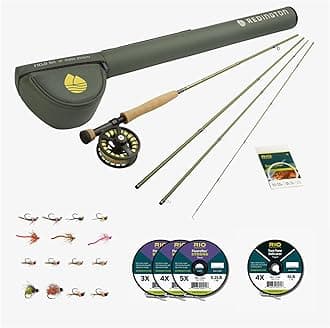 Redington Fly Fishing Field Kit, Fly Rod and Reel Combo, Fly Line, Carrying Case